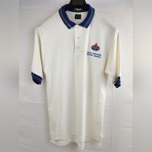 Vintage Amoco Sales Operations Polo Shirt Mens Medium White Short Sleeve Cotton